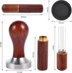 51mm 58mm Espresso Kohvi Tamper Alumiinium Kohvi Jaotur Tasandusriist Oa Press Haamer Puidust K&auml;epidemega Kohvis&otilde;pradele