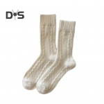 1 paar Unisex talvesokke &uuml;hev&auml;rvilised keskmise toruga libisemisvastased paksud hoiavad soojas keerdunud tekstuur, higi imav p&otilde;randasokid igap&auml;evaseks kandmiseks erinevatel juhtudel tumehall v&auml;rv