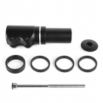 Jalgratta kahvli varre pikendus, reguleeritav alumiiniumsulamist jalgratta juhtraua varre p&uuml;stik, must maastikuratta jaoks