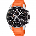 Festina The Originals Kronograaf Oranž Kummirihm Must Tihvtikell Kvarts F20330-4 100M Meeste Kell must