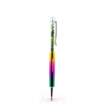 Pierres et Min&eacute;raux. Stylo min&eacute;raux Grenat Tsavorite brut Tanzanie. Couleur multicolore.