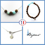 Pierres et Min&eacute;raux. Parure bijoux Bracelet Collier Perles bois 8 mm + Larimar de Taille personnalisable.