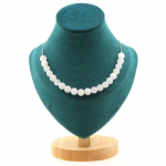 Pierres et Min&eacute;raux. Collier 20 perles Pierre de Lune 8 mm. Chaine en acier inoxydable Collier femmes, hommes. Taille personnalisab