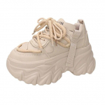 Naiste tossud Uued hingavad k&otilde;rge platvormiga kingad naistele Vulcanize vabaaja tossud Zapatillas Mujer 8cm 39 khaki
