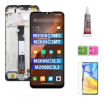 Redmi 9A 9C LCD-ekraaniga puuteekraanile koos raamikomplektiga