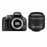 Nikon D5200 DSLR-kaamera + AF-S DX 18-55mm f/3.5-5.6G VR II objektiiv must