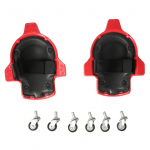 2 tk Rulluvad p&otilde;lvekaitsmed ABS Multifunktsionaalsed p&otilde;lvekaitsmed universaalratastega p&otilde;randale punane