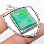 Green Dendrite Opal 925 Sterling Silver Jewelry Pendant 2.05 s7d28