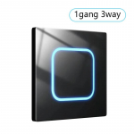 Karastatud klaaspaneel 1 2 3 4 seinanupu valgusl&uuml;liti 1 2-suunaline rahvusvaheline universaalne LED indikaatori l&auml;htestuspunkt Toide SISSE V&Auml;LJAS