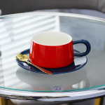 Vintage keraamilised kruusid, &uuml;hev&auml;rvilised espresso kohvitassi alustassi komplekt lusikaga peen p&auml;rastl&otilde;unane tee piim cappuccino tassi joomiseks