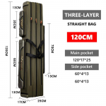 Fishing Gear Bag Green Waterproof and Wear-resistant Multifunctional Shoulder Bag Dual Shoulder Carry System