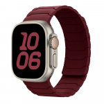 Magnetiline kellarihm Apple Watch ultra 2 jaoks - Silikoonist k&auml;ev&otilde;ru iWatch Series S10/9/8/7/6/5/4/3/2/1 jaoks 49mm 45mm 44mm 40mm 42mm 46mm 41mm 38mm 46mm S10 veinipunane v&auml;rv