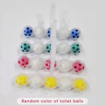 Tualettruumi puhastusvahend Rippuvad 4 l&otilde;hnaga tualettpallid uriini mustuse puhastamine, sinine mulldeodorant, puhastav vannitoatarbed