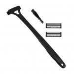 Meeste tagumine pardel 2 peaga harjaga, pika varrega vann, du&scaron;&scaron;, juuksel&otilde;ikur, ergonoomiline k&auml;sitsi m&auml;rgade kuivade juuste eemaldamise t&ouml;&ouml;riistad must