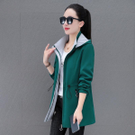 Kagu-Aasia naiste kahepoolne tuulejope - Keskmine/Pikk, Kevad/S&uuml;gis 2024 Kollektsioon 4XL (155-170 lbs) oliiviroheline v&auml;rv