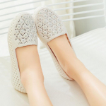 Sandaalid Naiste Hole Kingad Vabaaja lamedad libisemiskindlad &otilde;e kingad Valged sandaalid Ema kingad Rannakingad 38