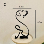 Kunst skulptuur Metallist koer Abstraktne minimalistlik kunst rauast kujukesed Kontori t&ouml;&ouml;lauatarvikud kodu kaunistamiseks C