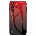 For ZTE nubia Red Magic 10 Pro 5G/10 Pro+ 5G Case Anti-Scratch Tempered Glass+PC+TPU Phone Cover Gradient Black Grey