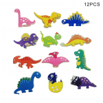 12 tk helendavad dinosauruste kingade amuletid, PVC uudsed kaunistused, kingade aksessuaarid