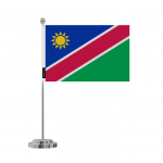 Drapeau de Bureau - Namibie - 14 x 21 cm - Pol&uuml;ester - J&auml;lgimine recto/verso - Acier oks&uuml;deerimata