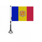 Drapeau &ndash; Andorre &ndash; 5 t&uuml;kki &ndash; 14 x 21 cm &ndash; pol&uuml;ester &ndash; matt ja plastist