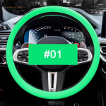 Universaalne auto silikoonist rooliratta kate Elastne libisemisvastane kate 36-40 cm roolirattale mitmev&auml;rvilise autodekoratsiooni lisavarustus I2n6