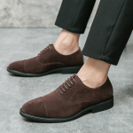 Kvaliteetsed Uued Meeste Paelkinnitusega Suede Nahast Pulmakleit Oxford Kingad Mehelik &Auml;ri-vabaaja Kingad Homecomingi V&otilde;istlusjalatsid 38