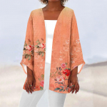 Naiste vabaaja mood retrotr&uuml;kiga kerge keskmise pikkusega jakkkardigan XXXL