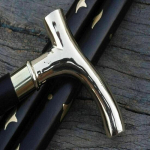 Antiikstiilis Viktoriaanlik Vanaaegne Disainer Messingist K&auml;epidemega Kepp Puidust Jalutuskepp M aero