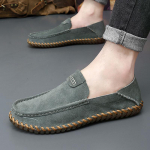 Meeste Loafers Moccassin s&otilde;idujalatsid Slip On Flats Boat Shoes 46 roheline