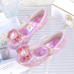 T&uuml;drukute printsessikingad laste k&otilde;rge kontsaga suvised nahkkingad suvised kristallkingad kleidiga teemantdekoratsioonid v&auml;ike t&uuml;druk esinemiskingad 26 (shoe inner length 17.5CM) roosa