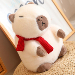 Capybara Doll Winter Capybara Plush Doll King Sall lastele ja t&uuml;drukutele Capybara Palus m&auml;nguasi 25cm valge