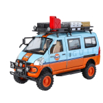 1/24 Sulamist Valatud Mitsubishi VAN Maastikuauto Mudel, Simuleeritud Heli ja Valgus, Laste M&auml;nguauto, Eemaldatavad Tarvikud, Poiste Kingitus pruun