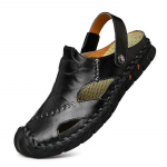 Suvised pluss suuruses sandaalid ehtsast nahast varbaosaga sportlikud vabaaja sussid hingavad platvormiga v&auml;listingimustes libisemiskindlad meeste rannajalan&otilde;ud 48