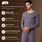 Shanshan Men's Cashmere Silk D-Velvet Thermal Underwear Set (2025 New, Antibacterial) XL