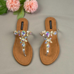 Mood 2025 Uued Naiste Pl&auml;tud Suvised Peokingad Naistele S&auml;delevad Lilledega Kivid Suured Suurused Lamedad Kontsad V&auml;ljas Daamide Sandaalid 37 h&otilde;be
