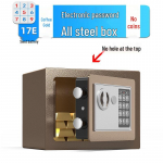 Kompakt seif seina sisse paigaldamiseks s&otilde;rmej&auml;ljelukuga &ndash; t&auml;isterasest, vargusvastane, kontori turvalisus