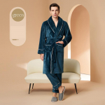 Salongi hommikumantlid Talve Coral Velvet Pidžaamad Naiste paksendatud polsterdatud paariline hommikumantel Talvine soe mood hommikumantel Mugav ja paks magamismantel XXXL