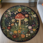 N&otilde;iduslik seeneriigi vaip V&auml;rviline &uuml;mmargune metsap&otilde;randa matt Elutoa dekoratsioon Magamistoa vaip Maagilisest metsast inspireeritud 120x120cm