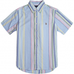 Polo Ralph Lauren triibuline polo logo tikandiga n&ouml;&ouml;p-krae l&uuml;hikeste varrukatega s&auml;rk Meeste s&auml;rgid MNPOWOV1N820255-999 L