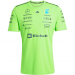 Adidas X Mercedes-Amg Petronas F1 Koost&ouml;&ouml; Moodne Mitmek&uuml;lgne Lihtne Mugav Pehme Triibuline L&uuml;hikeste Varrukatega T-s&auml;rk Meeste T-s&auml;rgid Roheline JZ7402 5XL