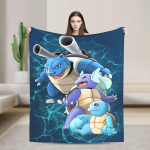 Pokemon Blastoise Tekk Kvaliteetne Soe Pehme Visketekk Talvine Laste Elutuba Naljakas Voodikate 30x40in