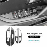 Ehtsast pehmest s&uuml;sinikkiust kleebis Peugeot 208 e-208 2020 2021 2022 2023 2024 2025 autole Esi- ja tagaklaasi t&otilde;stenuppude paneeli kaunistus