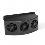 Auto ventilatsiooniventilaator 4000 p/min 60W 2 kiirust Tugev tuul 3 ventilaatorit USB Autoakna v&auml;ljat&otilde;mbeventilaator Tuulutusventilaator S&otilde;idukile Must must