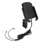 2 &uuml;hes juhtraua juhtmevaba laadija 15W QC3.0 USB kiirlaadimine mootorratta telefonihoidik 12-24V