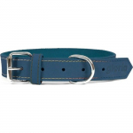Collier - GLORIA - Nubuck - Bleu - Ajustable - Anneau en D sinine