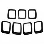 7 TK auto esiv&otilde;re katte grilli r&otilde;nga sisestused, raami trimmimise komplekt, sobib Jeep Compass 2017 2018 sisestuste jaoks must