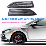 Auto k&uuml;lgmised poritiivad &otilde;huvoolu spoiler V&otilde;idus&otilde;idu sisselaskev&otilde;re Shark Gill trimmi tiiva kate s&uuml;sinikkiust dekoratiivne ABS 3D 1 Pair