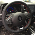 ize Microfiber Leather Car Steering Wheel Cover For Renault Kadjar Koleos Megane Talisman Scenic Espace 15-18 Accessories Light Blue Thread gray