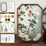 B.Y.K Cloisonn&eacute; emailmaaliga teetassialus DIY komplekt magnoolia v&auml;rvi